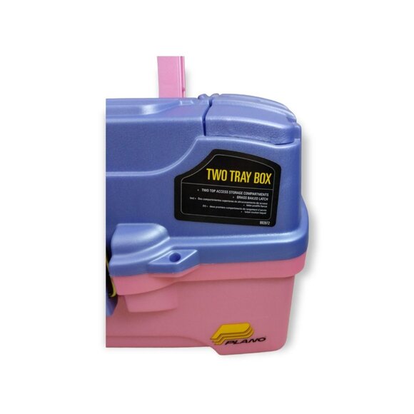 Plano Two Tray Makeup Storage Box Model: 6202-92 Pink/Periwinkle (New) - Picture 3 of 10